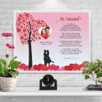 Valentine Heart Tree Personalized Framed Art Poem on Wall