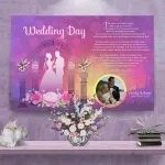 Sunset Arch Personalized Wedding Art Poem Canvas Print with Canvas Gallery Wrapped Edge