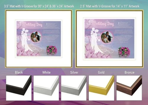 Wedding Beach Frame and Mat Choices