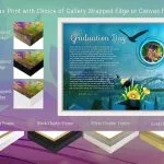 Canvas Wrapped Edges and Frames with Mountain Bridge Graduatrion Art Poem