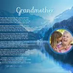 Mountain Scene Art Poem Personalized Grandmother Gift