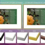 The Rose Peach Flower Spiritual Art Poem Frame and Mat Choices
