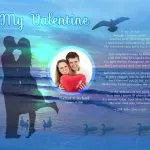 Sunset Beach Art Poem Valentine Gift Personalized