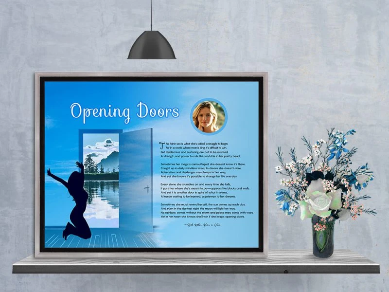 Personalized Inspirational Art Poem for Her in Canvas Frame