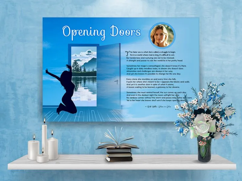 Personalized Inspirational Art Poem for Her with Canvas Wrapped Edge