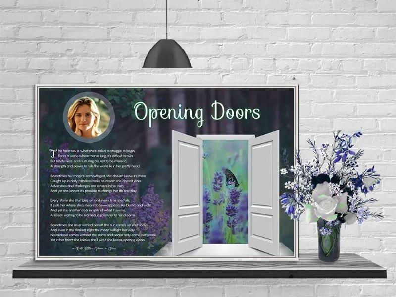 Personalized Inspirational Art Poem for Her in Canvas Frame