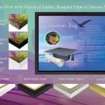 Canvas Black Frame with 14 x 11 Bridge Over Water Graduation Art Poem