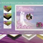 Canvas Wrapped Edges and Frames with Cally Lilly and Bride Groom Vector Wedding Art Poem