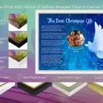 Canvas White Frame with 14 x 11 Dove Christmas Art Poem