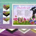 Canvas White Frame with 14 x 11 My Little Girl Art Poem