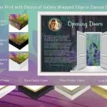 Canvas White Frame with 14 x 11 Wildflowers Opening Doors Art Poem