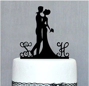 Personalized Wedding Cake Top Bride and Groom