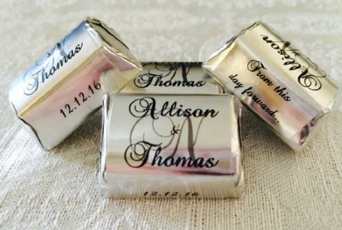 Personalized Wedding Reception Candy Wrappers