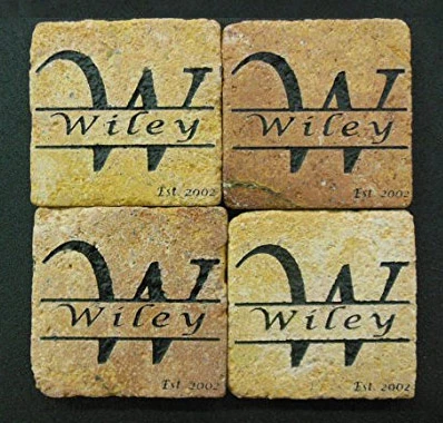 Personalized Stone Coaster Set