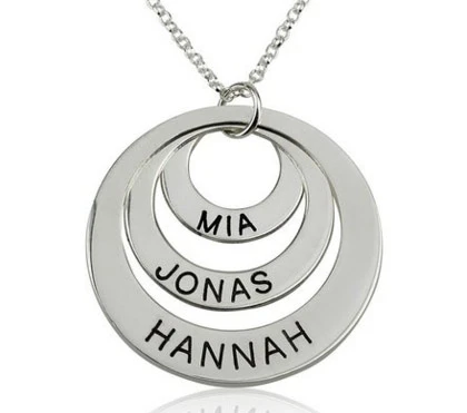Mother Necklace Engraved with 3 Names