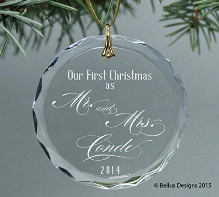 Personalized Mr and Mrs Christmas Ornament