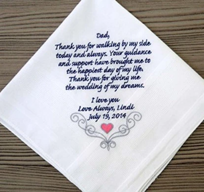 Personalized Wedding Handkerchief