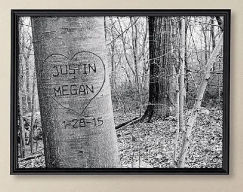 Carved Heart Art Canvas