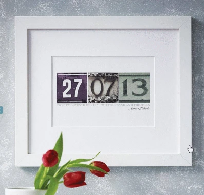 personalised date art print