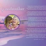 Sunset Beach Art Poem Grandmother Gift Personalized