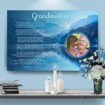 Mountain Scene Personalized Grandmother Art Poem Canvas Print with Canvas Gallery Wrapped Edge