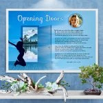 Poster Opening Doors Blue Sky Inspirational Art Poem Framed