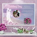 36 x 24 Beach Cally Lilly Personalized Wedding Art Poem Print Framed