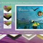 Canvas Wrapped Edges and Frames with Mountain Bridge Graduatrion Art Poem