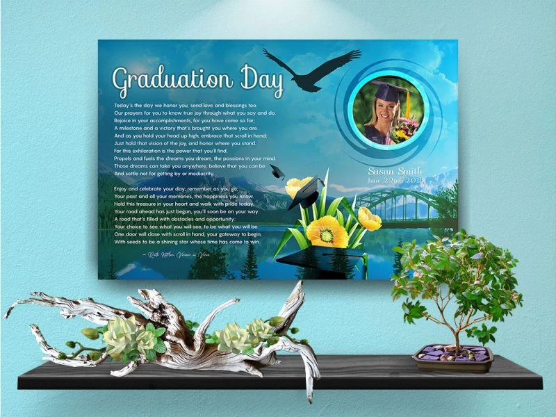 Personalized Graduation Art Poem with Canvas Wrapped Edge