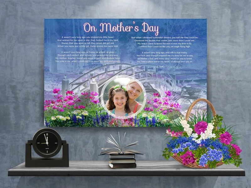 Personalized Mother's Day Art Poem with Canvas Wrapped Edge